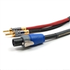 Benchmark Canare 4S11 Speaker Cables NL2 Speakon to locking banana Starquad 25ft. (ea.)