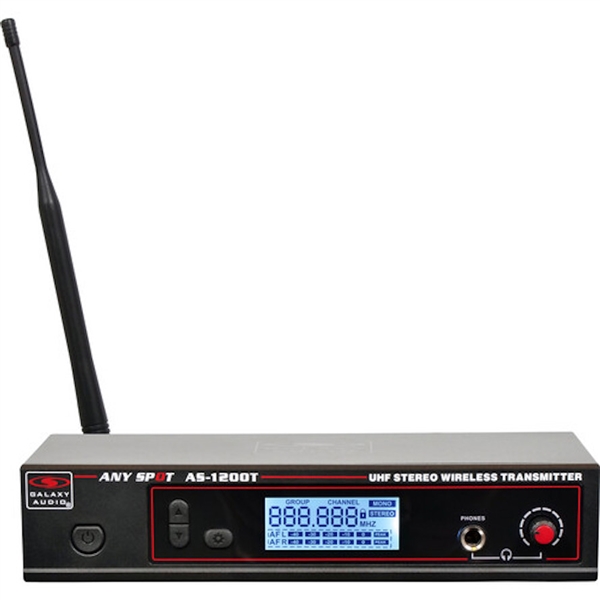 Galaxy Audio AS-1200TN Transmitter Frequency CODE N - Power Supply and Single and Dual Rack Ears Included