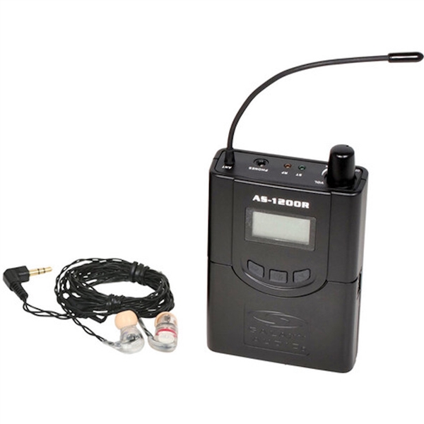 Galaxy Audio As-1206 rd AS-1206R Receiver BodyPack with EB6 Wideband Dyna Driver Ear Buds Included Frequency P4