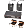 Galaxy Audio AS-1210-2 TWIN PACK 210 Channel Stereo Wireless Personal In-Ear Monitor System with 2 Receivers and 2 EB10 Professional Dual Driver Ear Buds Included Frequency CODE N