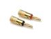 Hosa BNA-050 Single Banana Plug  PAIR,- (1 Black - 1 Red) - Gold Plated