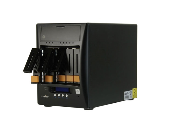 Rocstor Rocsecure NE52, 20TB 7200RPM, Encrypted 5-Bay Volume Hardware RAID NAS Storage, eSATA/ USB 3.0/ 2x USB 2.0