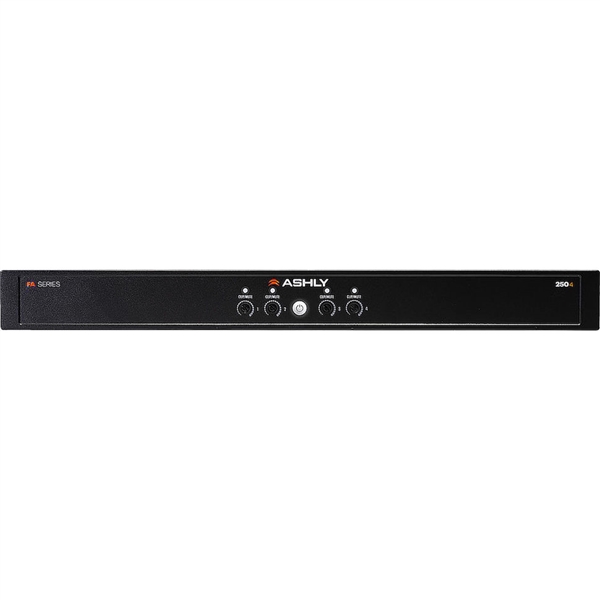 Ashly FA-250.4 4 channel 1RU Power Amplifier: 4X250W/4-8 Ohms, 70/100V