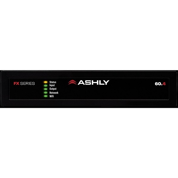 Ashly FX60.4 1/2-Rack Compact 4-Chan Power Amp with DSP, 4 x 60W @ 4/8 Ohms, 2 x 120W @ 70V