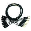 Mogami GOLD 8 TRSXLRM-25, 8-Ch 1/4 TRS to XLRM Snake Cable. 25 Ft.