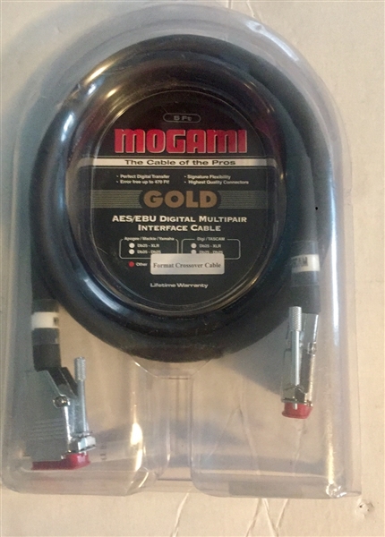 Mogami GOLD AES YTD DB25-DB25-10, DB25 to DB25 Format Crossover Cable, Mackie/Yamaha to Tascam pin, 10 Ft.,