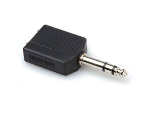 Hosa GPP-359 - Y-Adaptor - Two 1/4-inch TRS Females to One 1/4-inch TRS Male