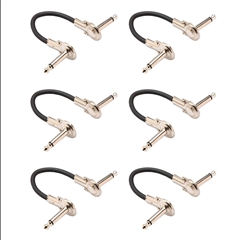 Hosa IRG-600.5 Guitar Patch Cable,  6pc, Right-angle to Same, 6 in