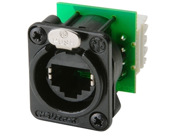 Neutrik NE8FDV-Y110-B  Panel Mount CAT5E  RJ 45 female Connector