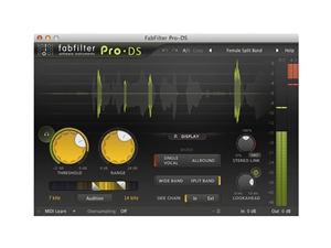 FabFilter Pro-DS, Intelligent & transparent de-esser plug-in (Download)