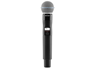 Shure QLXD2/B58 H50 Band (534.000 - 597.925 MHz) Handheld Transmitter with Beta58A Microphone