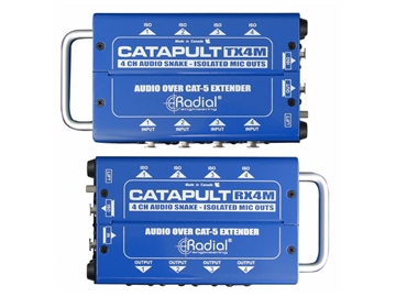 Radial Engineering Catapult RX4M - 4-channel Cat-5 Audio Snake Receiver, Balanced outs, , mic-level transformers