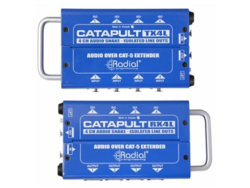 Radial Engineering Catapult RX4L - 4-channel Cat-5 Audio Snake Receiver, Balanced outs, , line-level transformers