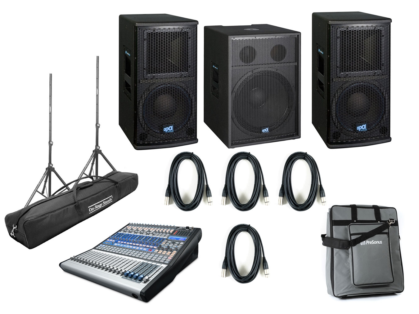 OPA 10, OPA Sub Speakers and Presonus 16.4.2AI Mixer System Bundle