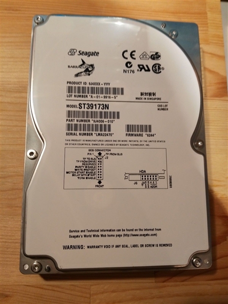 Seagate ST39173N,9.1GB 7200RPM  50 Pin SCSI Internal Hard Drive for Kurzweil