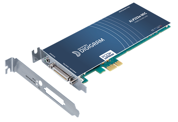 Digigram ALP222e-Mic 2x2 PCIe Stereo A-D I/O Card