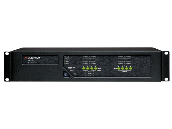 Ashly ne4400 Network Enabled Protea DSP Audio System Processor with 4-Ch AES3 Inputs, 4-Ch AES3 Outputs and Dante Interface